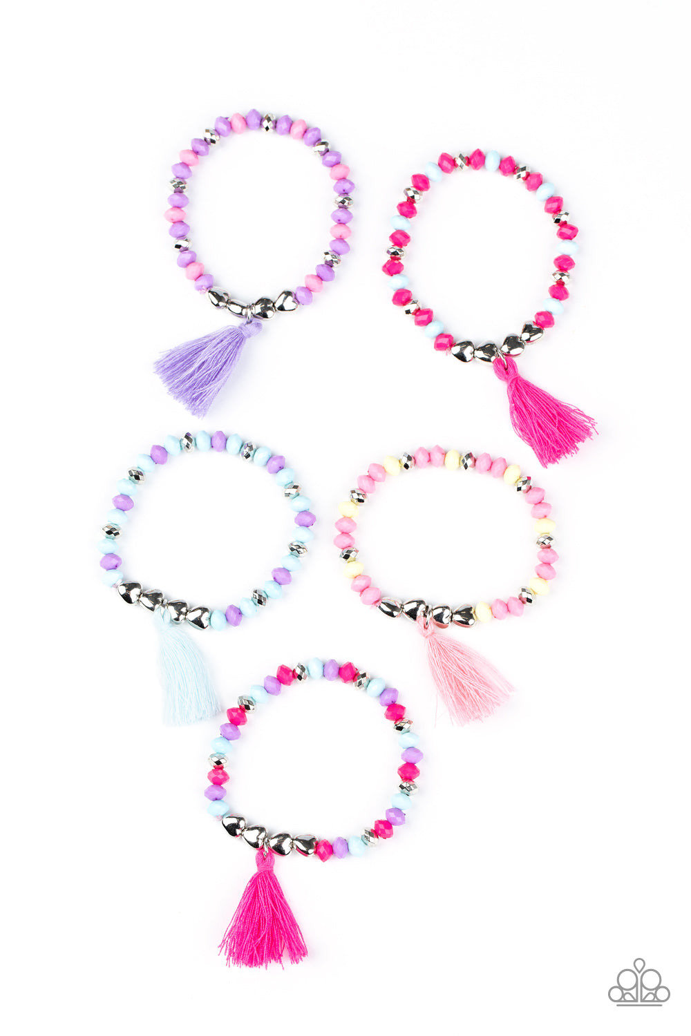Starlet Shimmer Stretchy Bead Tassle Bracelet