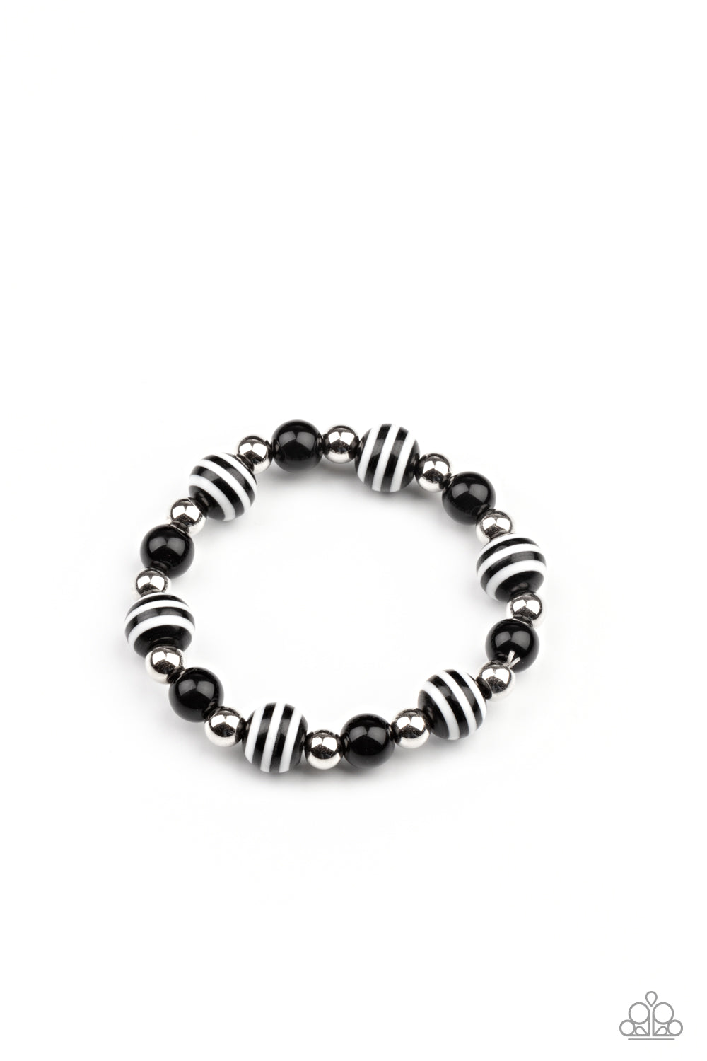 Starlet Shimmer Striped Bead Stretch Bracelet