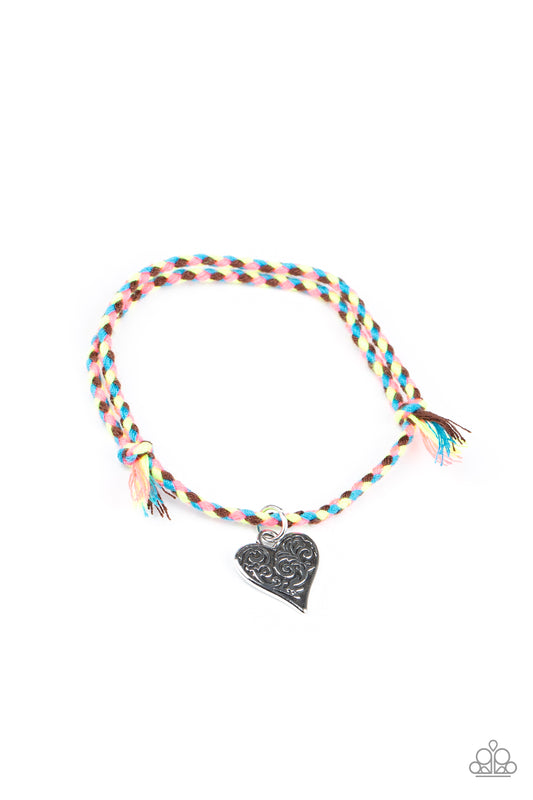 Starlet Shimmer Heart Pull String Bracelet